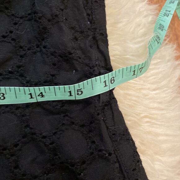 Motherhood Maternity Black Eyelet Sleeveless Midi Dress Sz S Cotton Tiered Hem - Picture 11 of 12